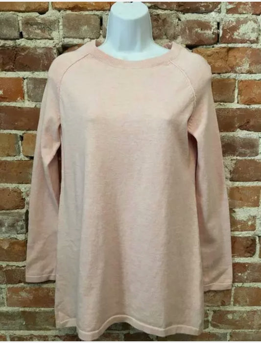 NEW *Martha Stewart Peach Raglan Sleeve Hi-Low Hem Spring Sweater Tunic 1X