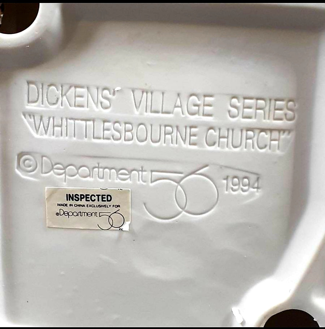 Dept. 56 *Dickens Village Heritage WHITTLESBOURNE CHURCH 1994 (5821-1)
