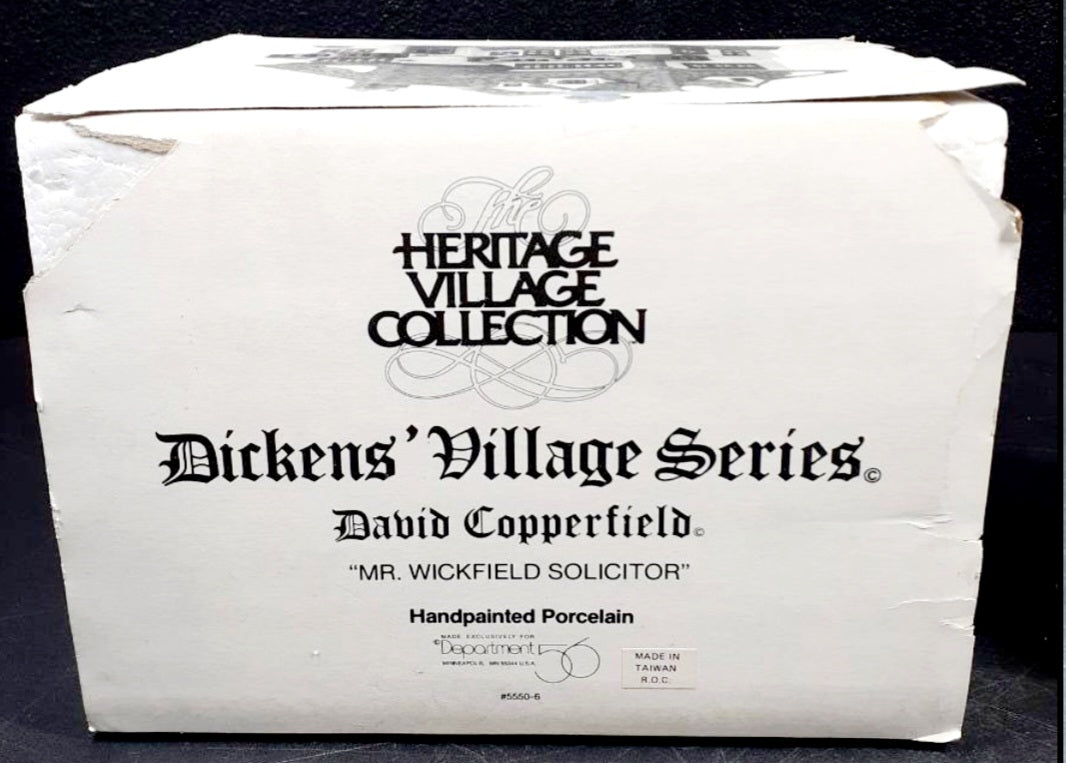 Dept. 56 *Dickens Village David Copperfield *WICKFIELD SOLICITOR 1989 (5550-6)