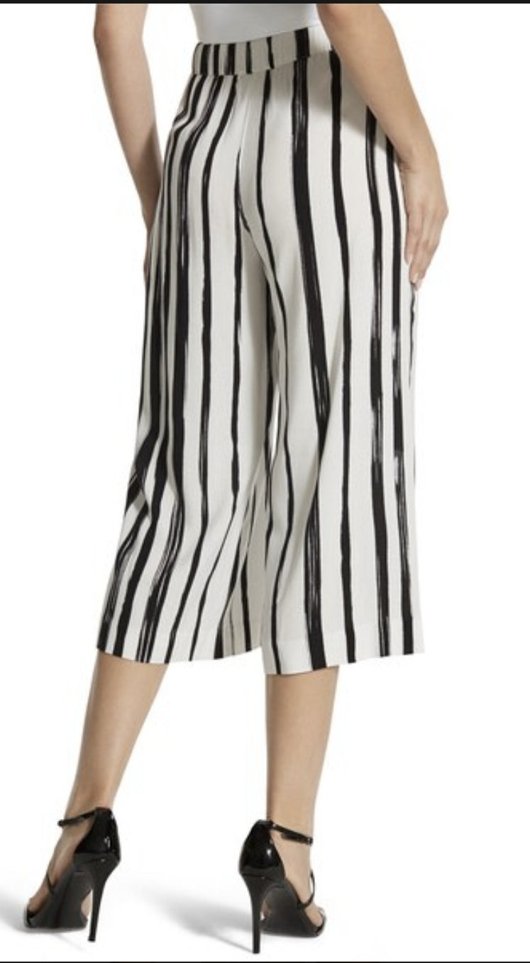 CHICOS *Striped Crop Pants (size 2)
