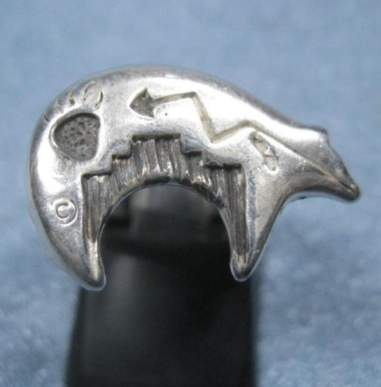 Sterling Silver SouthWest Zuni Bear Ring Hallmarked *Size 7.5