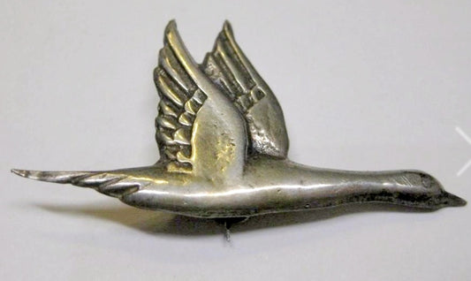 Vintage Sterling Silver Bird Brooch Pin Bird in Flight