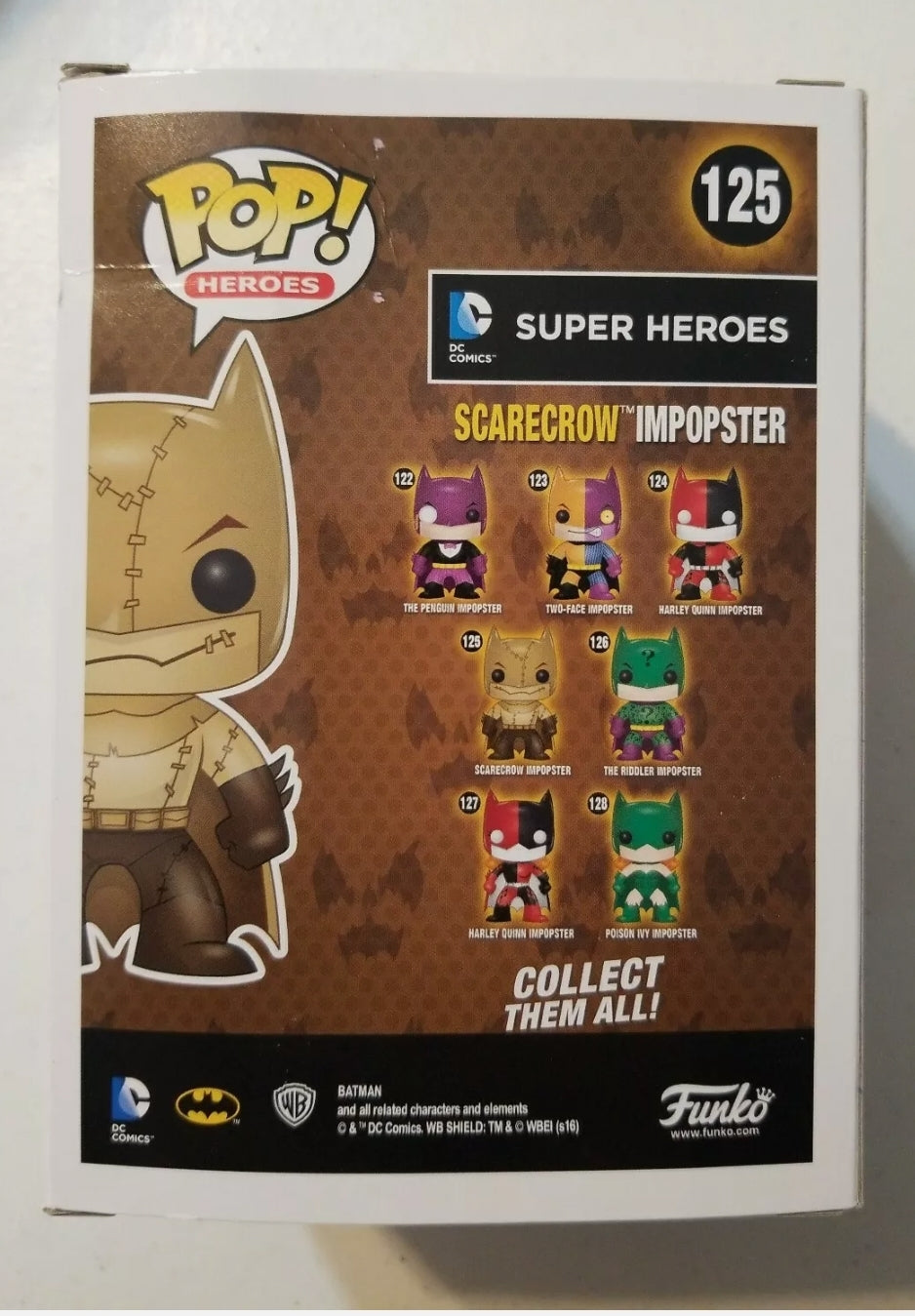Funko Pop! Super Heros "Scarecrow Impopster" #125 *New