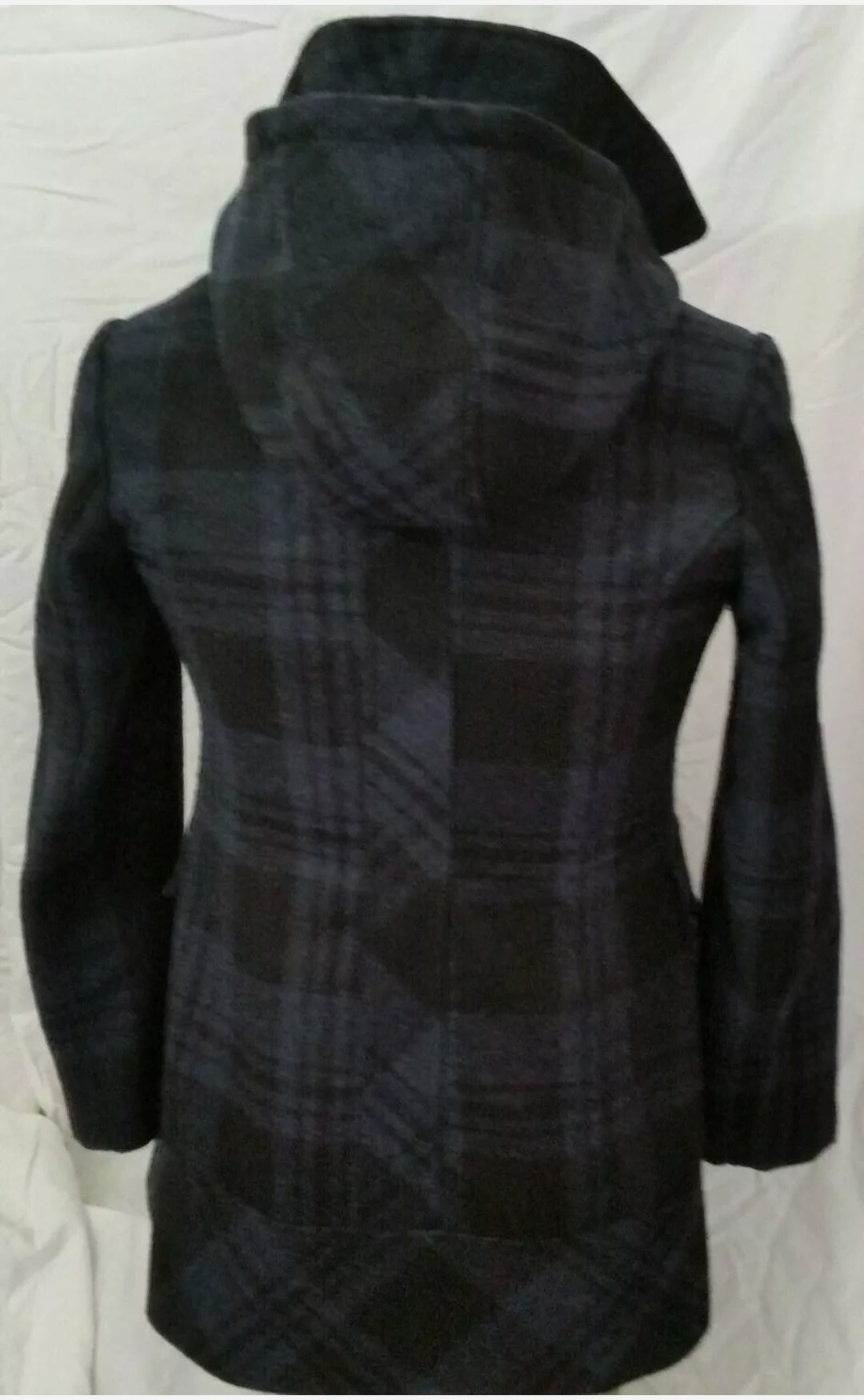 NEW *GUESS Plaid Toggle Full-Zip Hood Coat Size XL