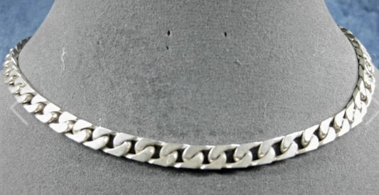 Beautiful Sterling Silver Link Chain 14" Necklace
