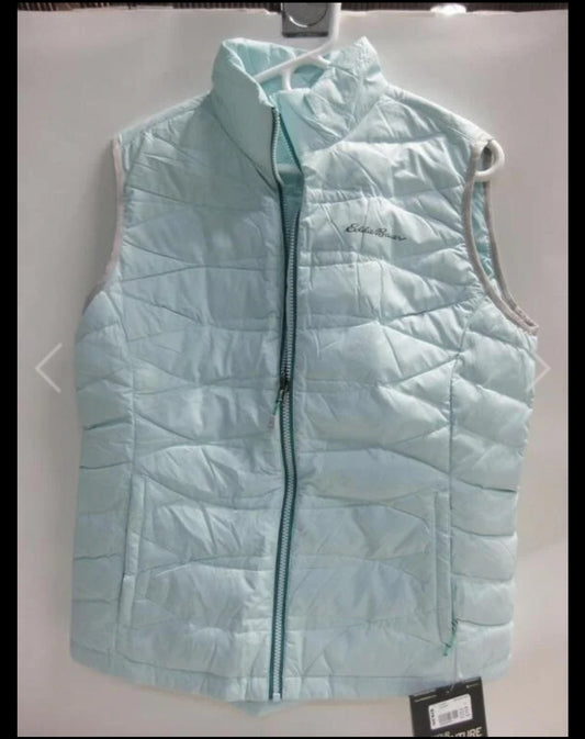 NWT *Eddie Bauer Women's Glacer Blue Quilted Vest (Large)