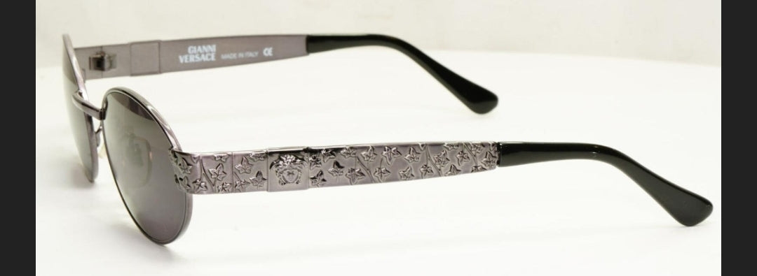 Vintage Pair of 'Gianni Versace' Medusa 1996 Gunmetal Sunglasses *MINT Condition