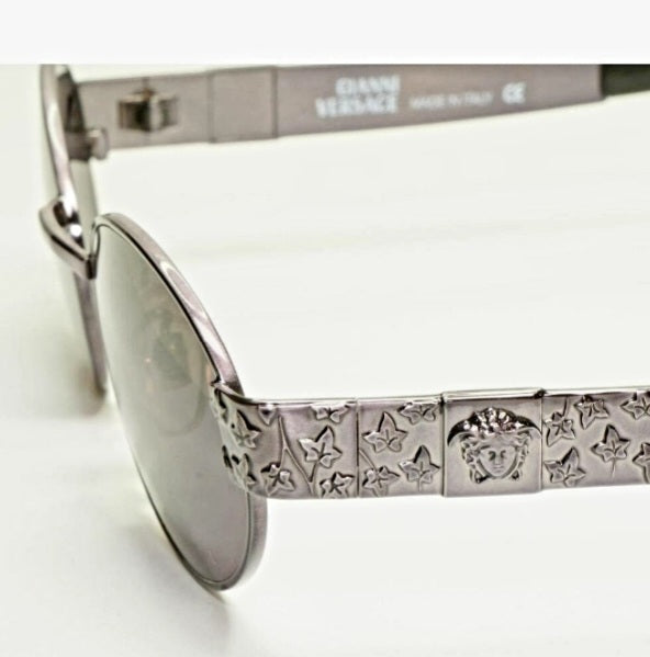 Vintage Pair of 'Gianni Versace' Medusa 1996 Gunmetal Sunglasses *MINT Condition