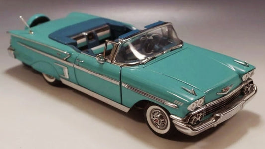 DANBURY MINT 1958 CHEVROLET IMPALA CONVERTIBLE CAR 1:24 SCALE DIE CAST MIB #5