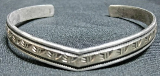 Sterling Silver & Brass Bracelet w/ a SouthWestern Design