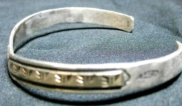 Sterling Silver & Brass Bracelet w/ a SouthWestern Design