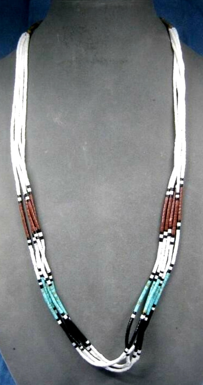 Vintage Southwest Beaded Multi Strand Necklace *Beautiful Condition