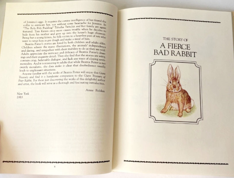 Vintage Giant Treasury of Beatrix Potter (Peter Rabbit) @1984 Hardcover Book *Great