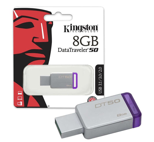 Kingston 8GB Datatraveler DT50 USB 3.0 Flash Drive (Purple) NIP
