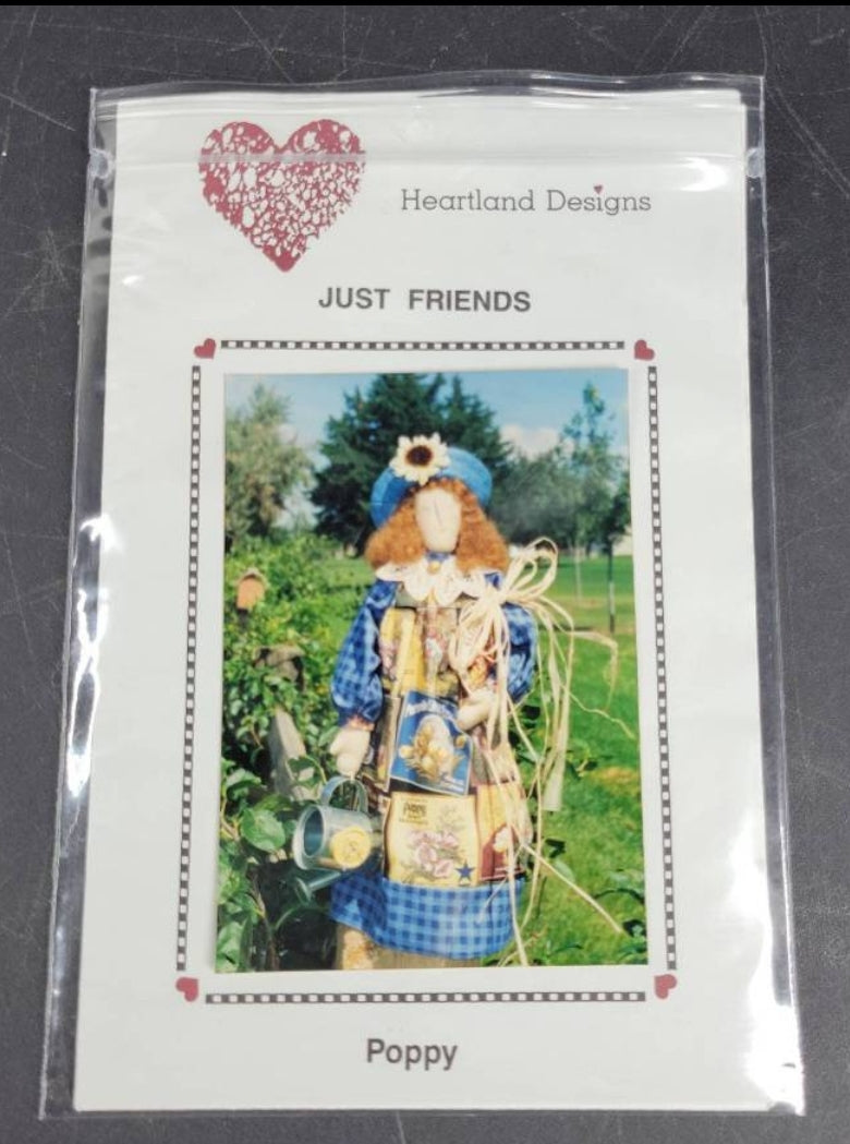 Heartland Designs 'Just Friends' (Poppy) Vintage Doll Pattern