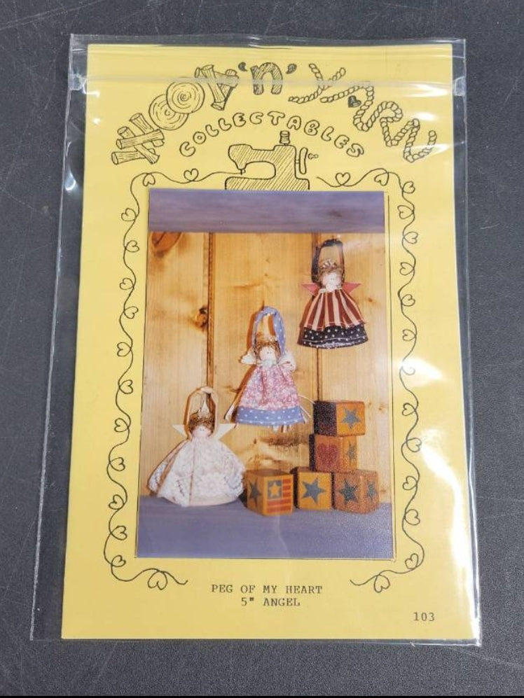 "Wood'n'Yarn Collectables" (Peg Of My Heart 5" Angel) #103 @1992