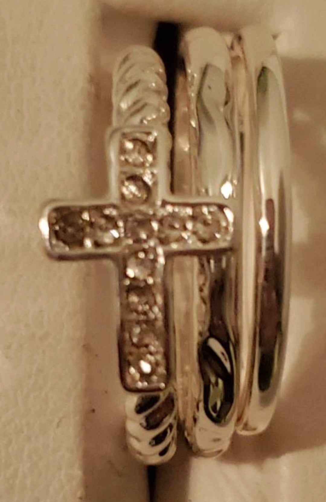 Avon Ring 3-Set Cross Women’s (Size 6) Jewelry Gold