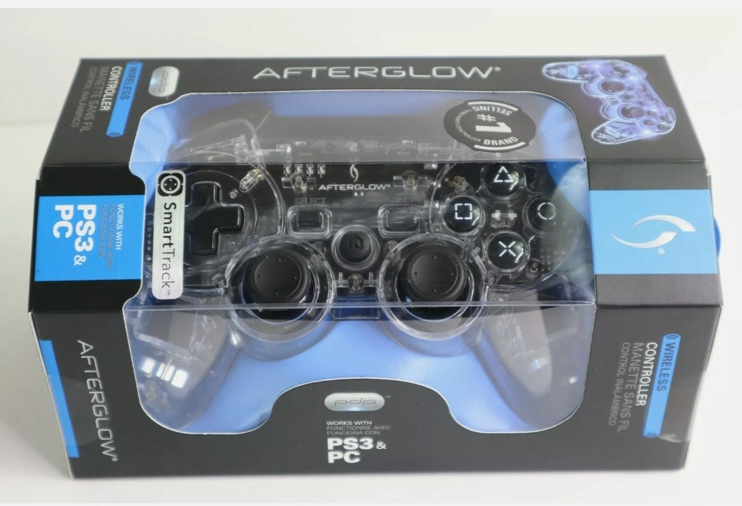 NEW *PS3/PC AfterGlow Wireless Controller Clear NIB