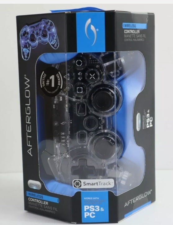 NEW *PS3/PC AfterGlow Wireless Controller Clear NIB