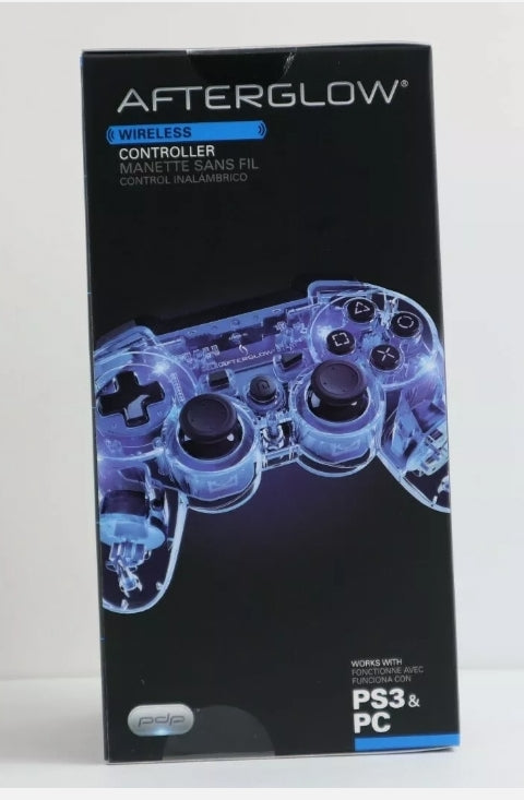 NEW *PS3/PC AfterGlow Wireless Controller Clear NIB