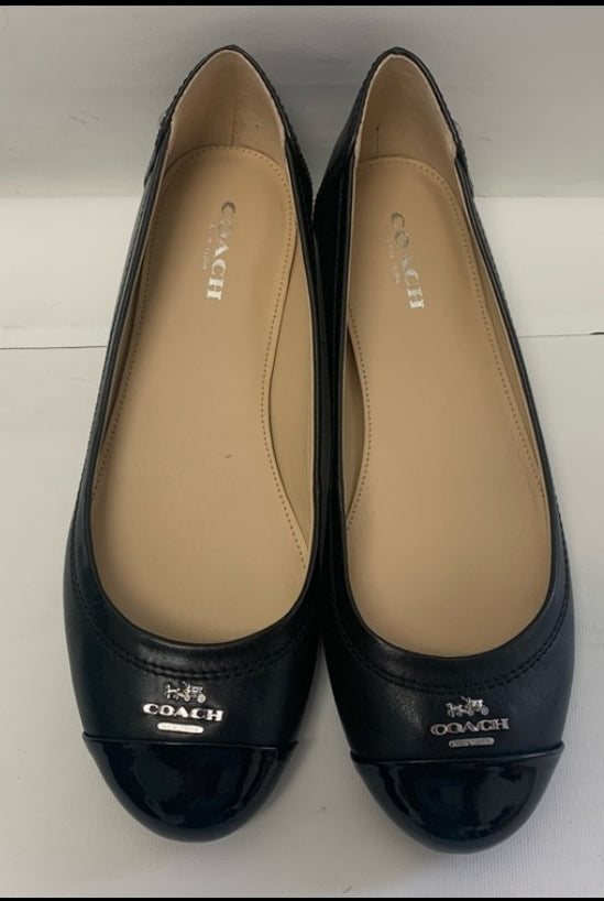 COACH *Black Chelsea Flats Shoes (Size 7b)