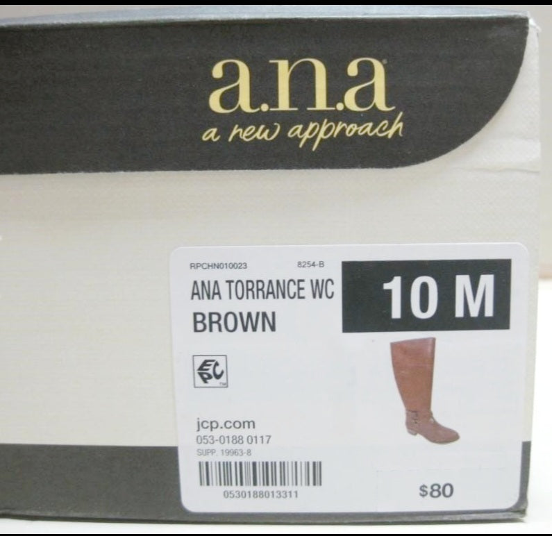 NEW *ANA Torrance Brown Riding Boot Women's Shoes NIB