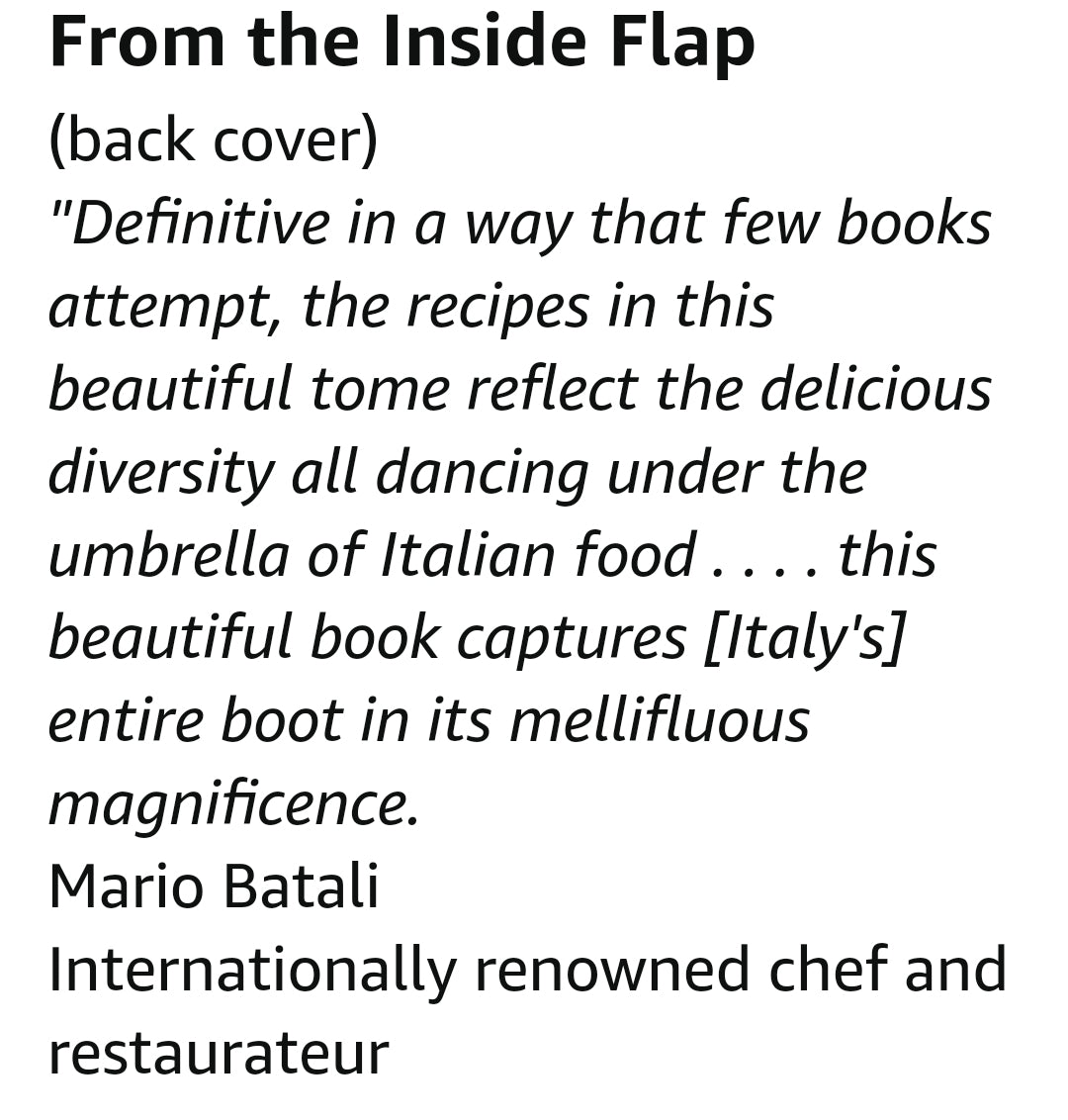 Regional ITALIAN CUISINE COOKBOOK *Hardback 320pgs Color Pictures Recipes