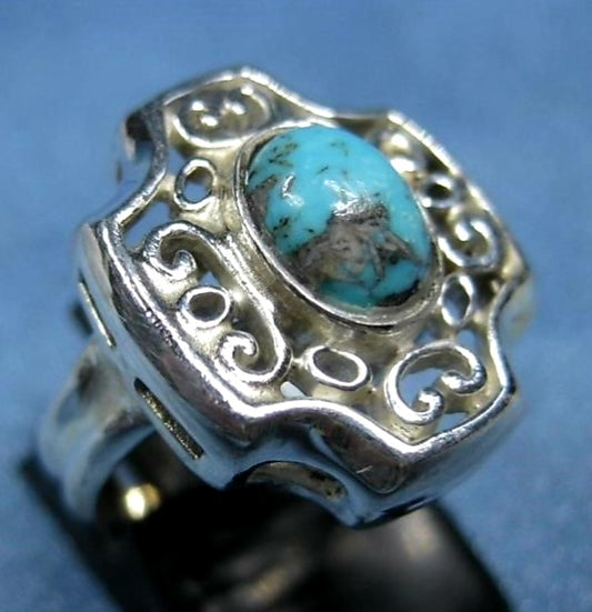 Sterling Silver & Turquoise SW Ring *Size 5.75