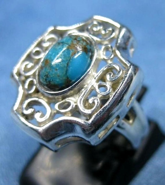 Sterling Silver & Turquoise SW Ring *Size 5.5