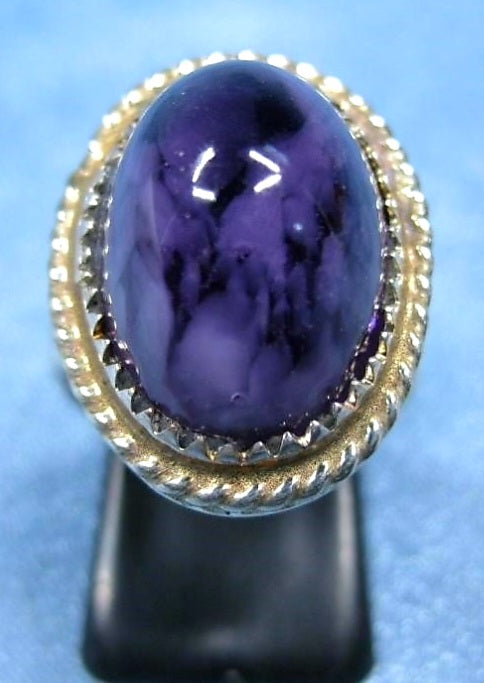 Beautiful Sterling Silver SW Purple Stone Ring *Size 7