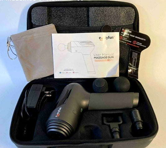 Everyfun M3 Pro: Deep Tissue Massage Gun w/ Case & Extras