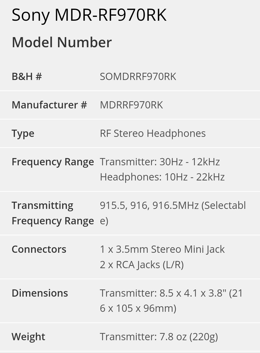 NIB *Sony Wireless Stereo Headphones w/ Noise Reduction