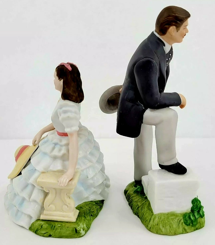 Rhett Butler & Scarlett O'Hara Figurines ''Gone w/ the Wind" NIB