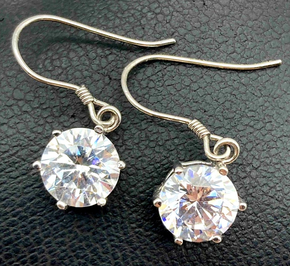 Cute Pair of Sterling Silver Dangle Earrings