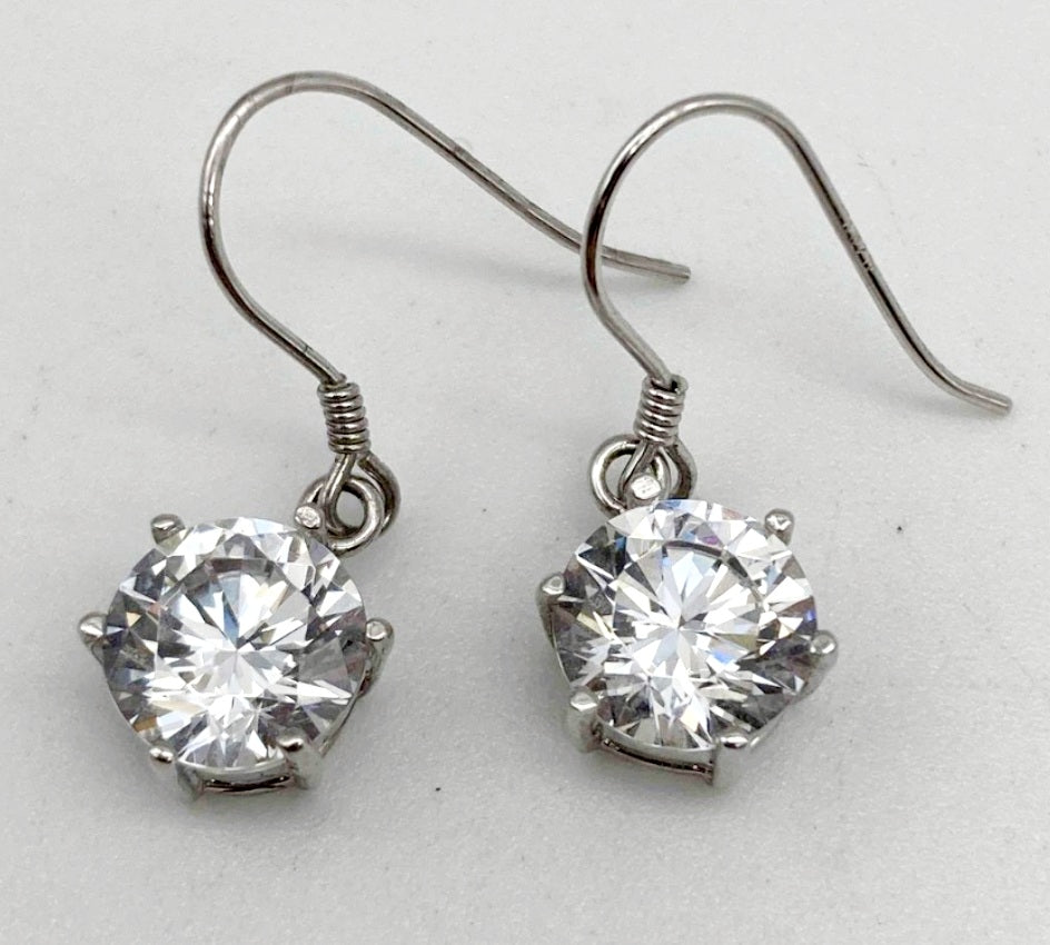 Cute Pair of Sterling Silver Dangle Earrings