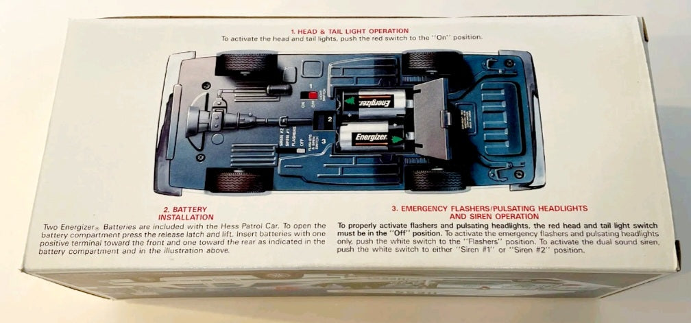 NIB *1993 Hess Truck Patrol Car w/ Lights & Sound