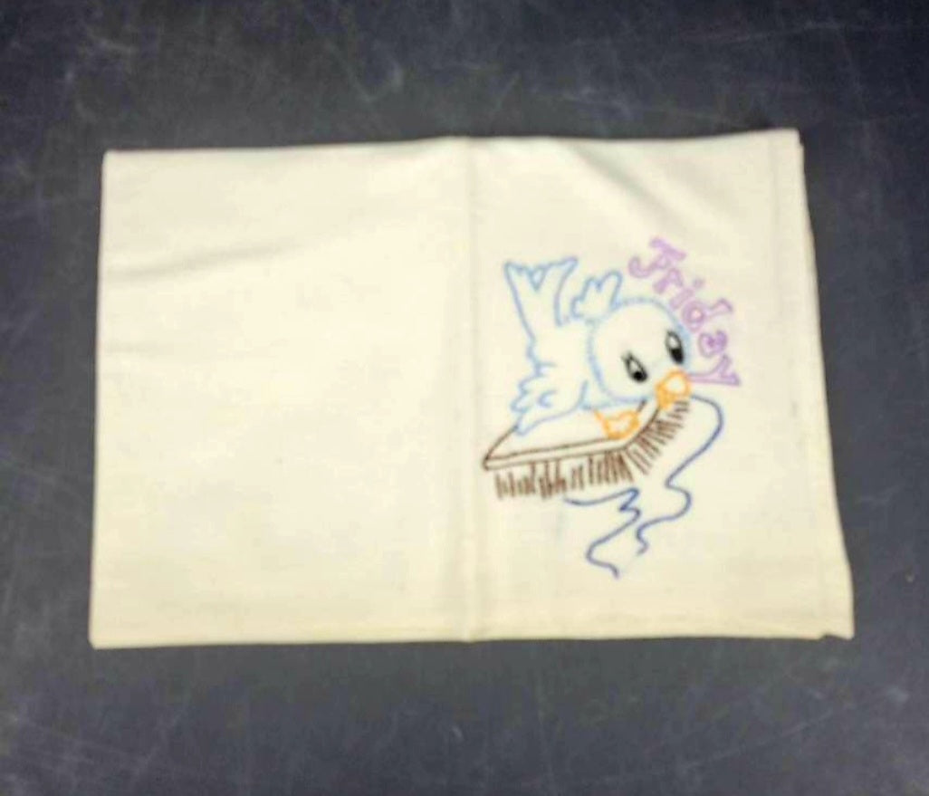 Blue Bird's Vintage Designs *7 Days of the Week. Embroidered Kitchen Towel Set