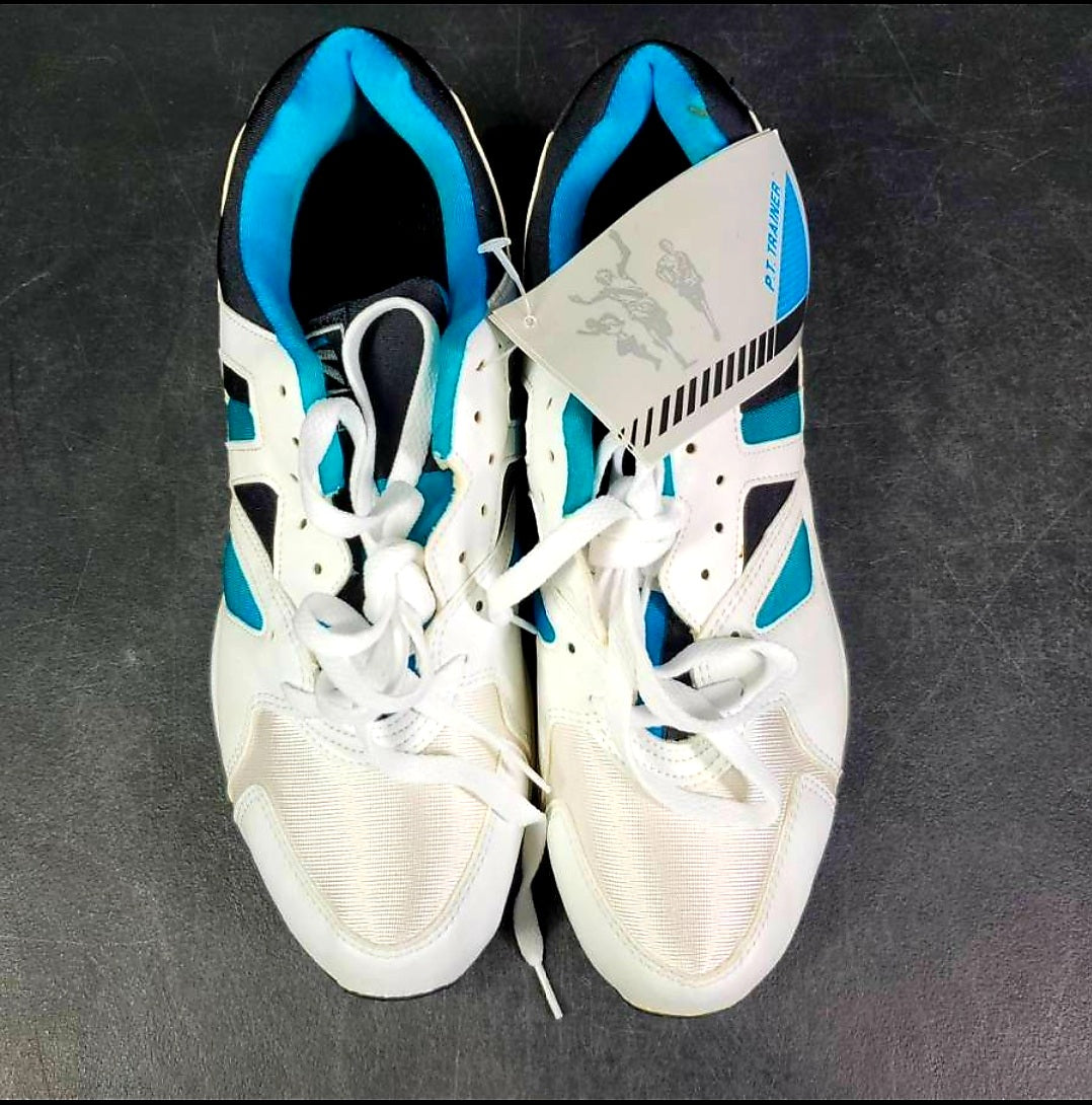 NIB *New White/Blue Men PT Trainer Athletic Shoes (size 12)