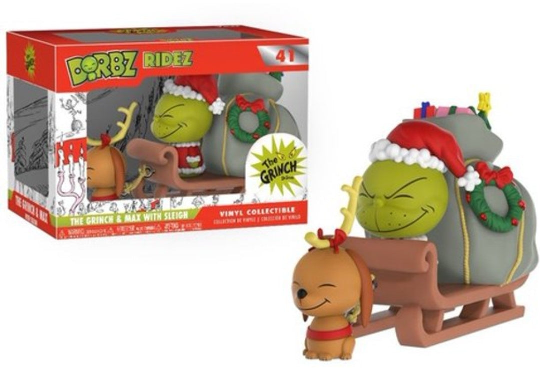 NIB Funko *The Grinch & Max Stole Christmas (Dr. Seuss/Dorbz Ridez) #41