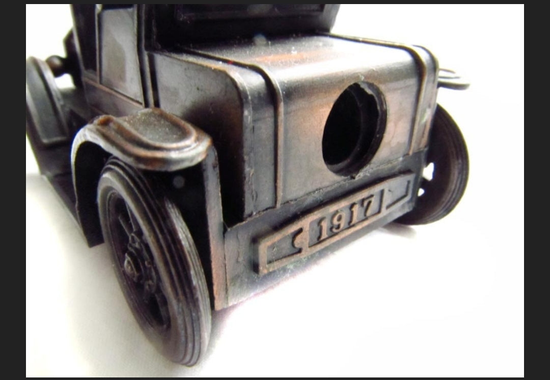Vintage *Miniature Metal 'Copper 1917 Car' Pencil Sharpener