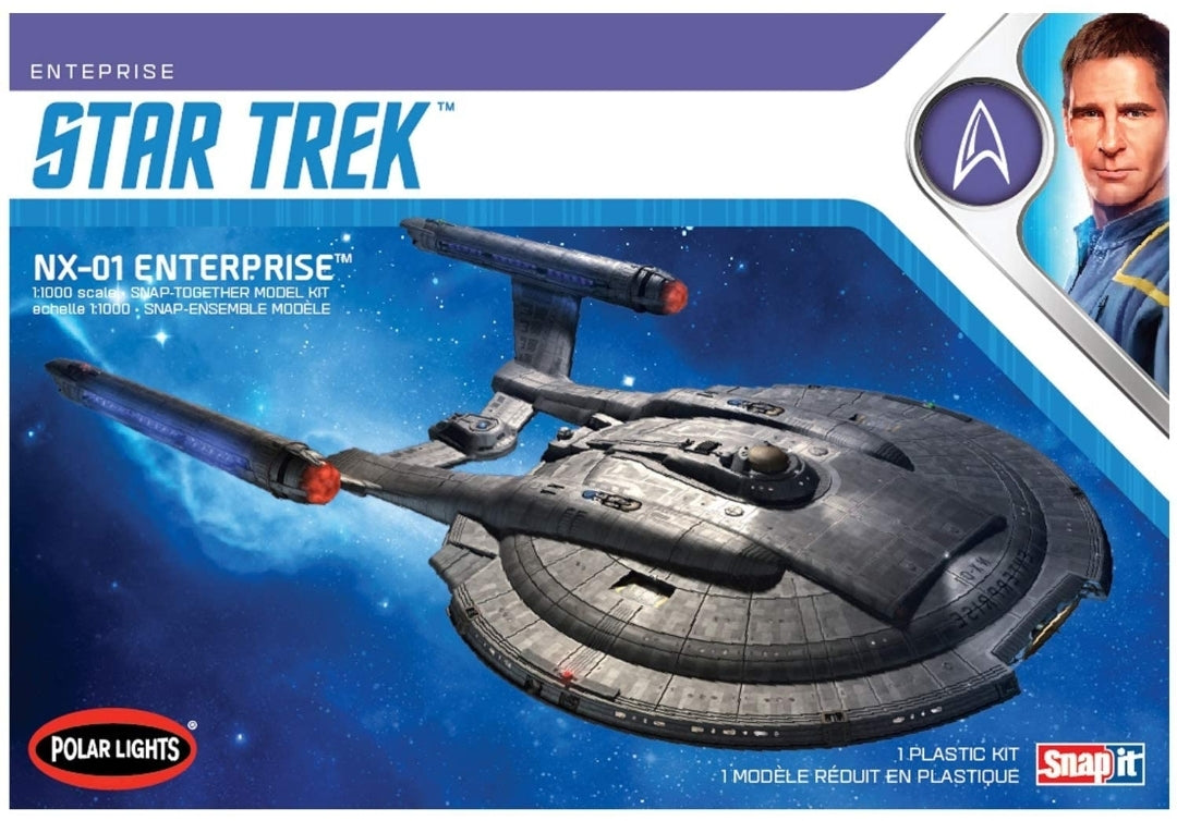 NEW: Polar Lights Star Trek (NX-01) Enterprise (Snap) 2T 1:1000 Scale Model Kit