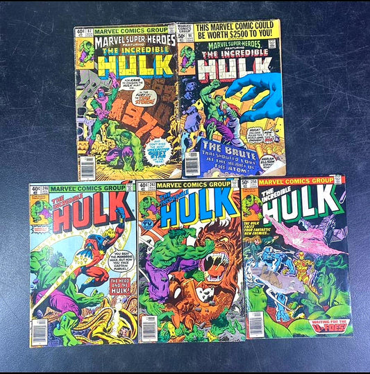 Marvel "INCREDIBLE HULK" (10) Comics *1978-80