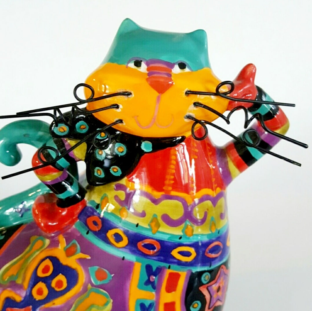 Whimsical "CATITUDE" *Cat Figurine (Cat's Meow) Joyce Shelton