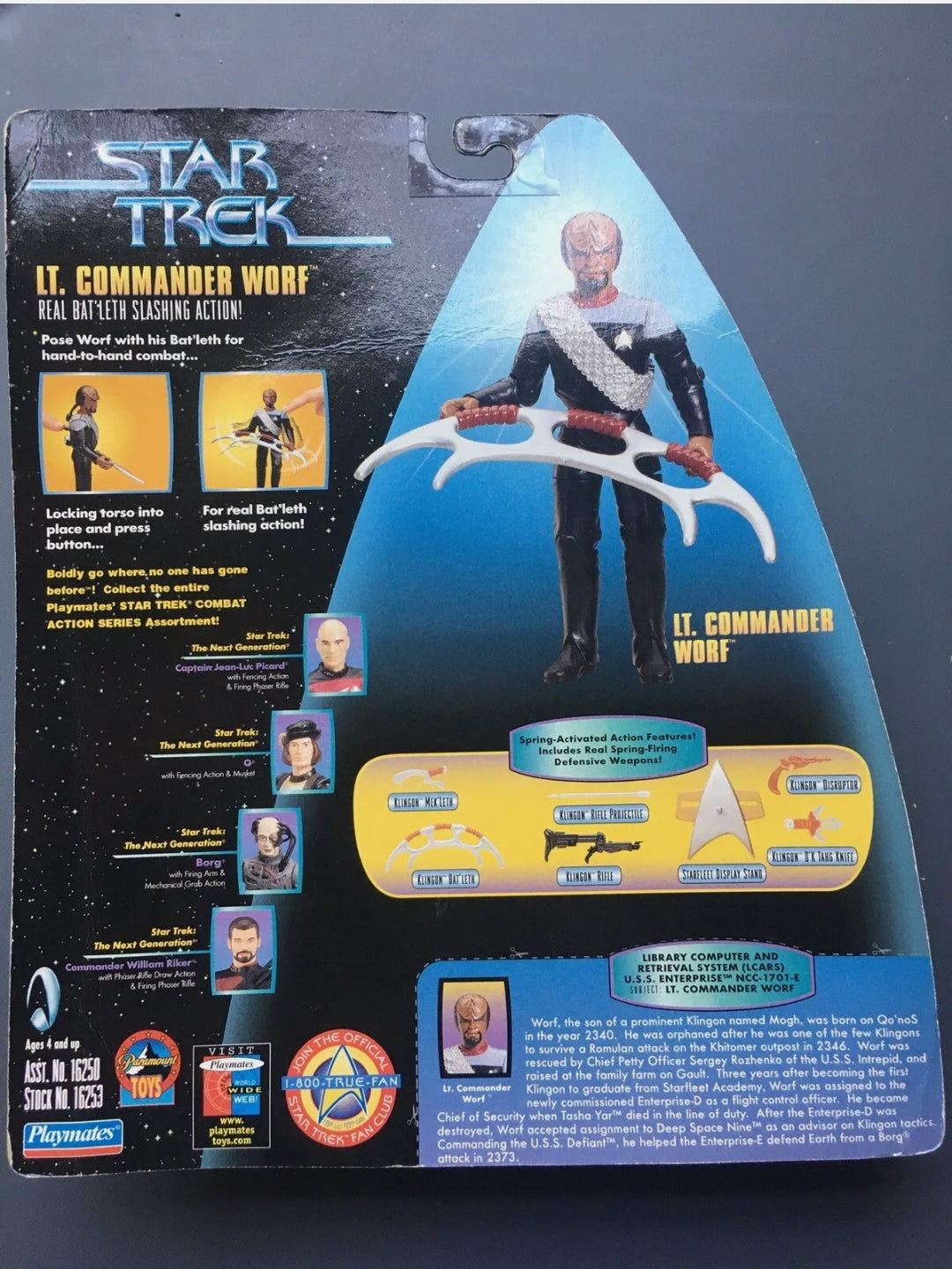 Star Trek Warp Factor Series 1: Commander Worf Soldier 6"Action Figure