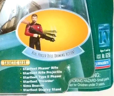 Star Trek Warp Factor Series 1: Commander William Riker Soldier 6"Action Figure