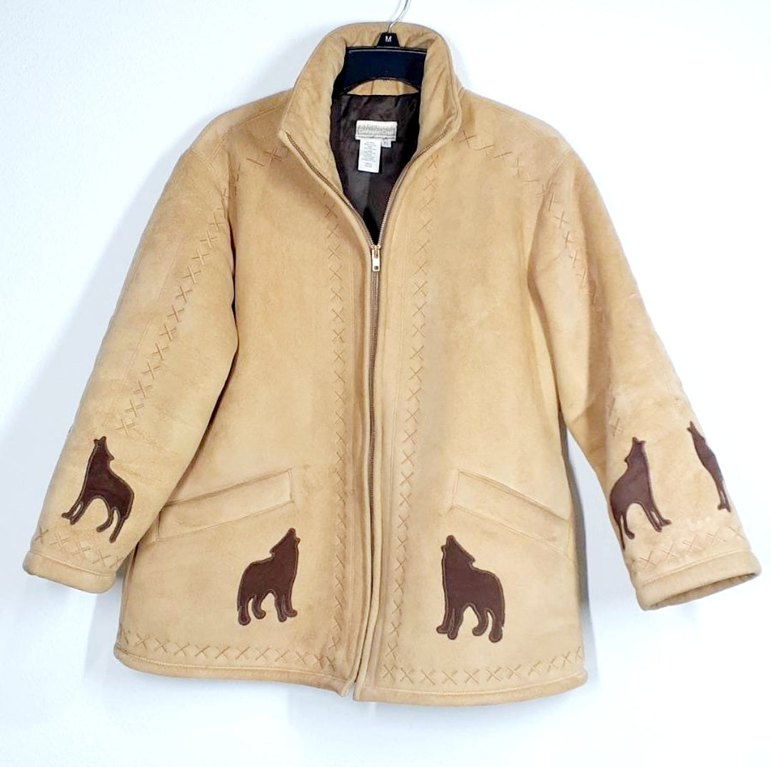 Beautiful *Coldwater Creek, Small/Petite, Suede-Like Coyote Coat