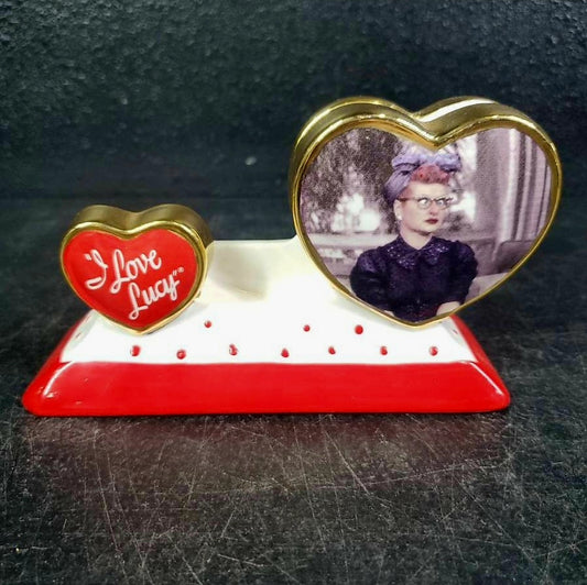 Cute *Ceramic "I Love Lucy" Picture Frame & Business Card Holder