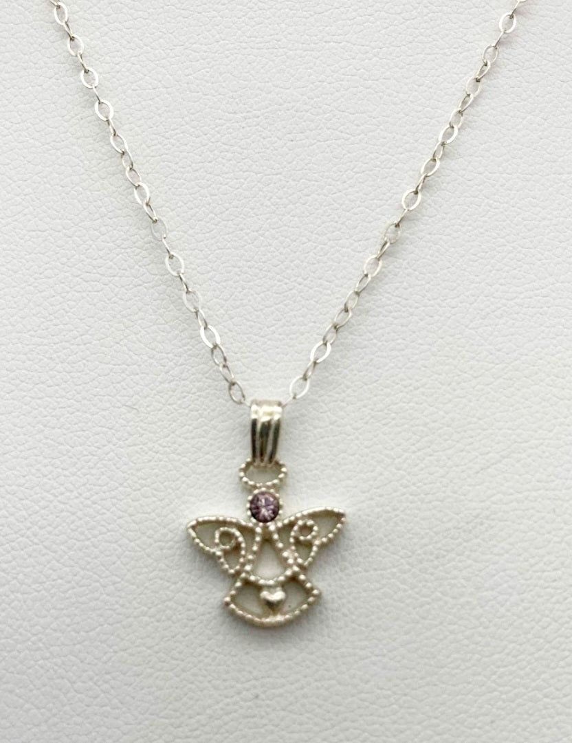 Adorable *Sterling Silver Angel 18" Necklace