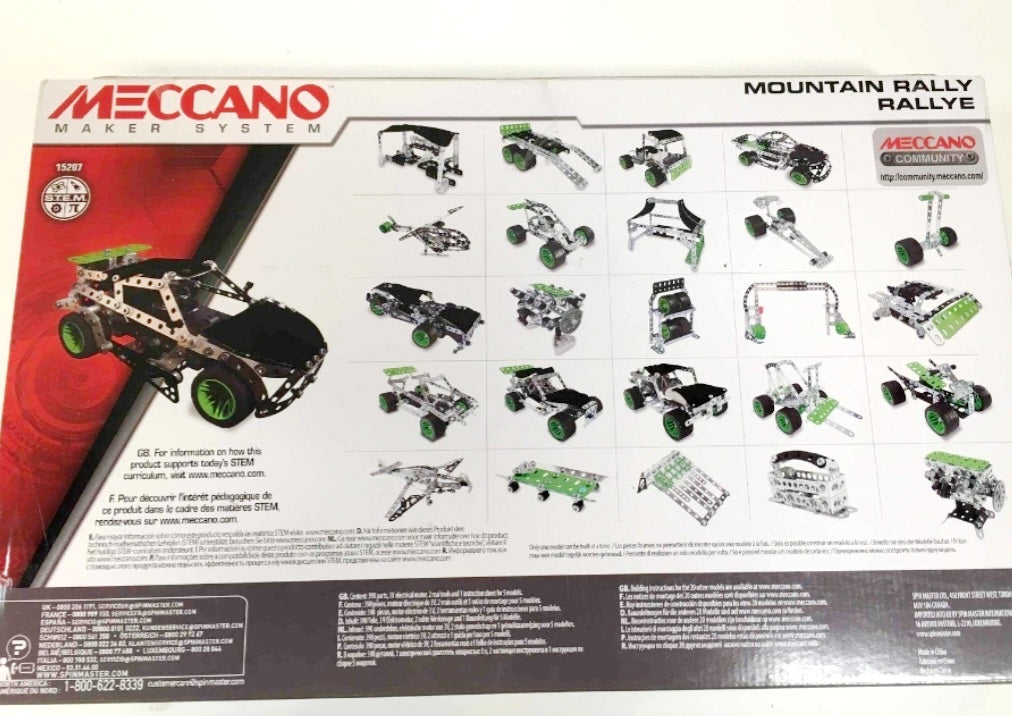 NIB *Meccano Erector Motorized Mountain Rally Vechile Set (390 pc)