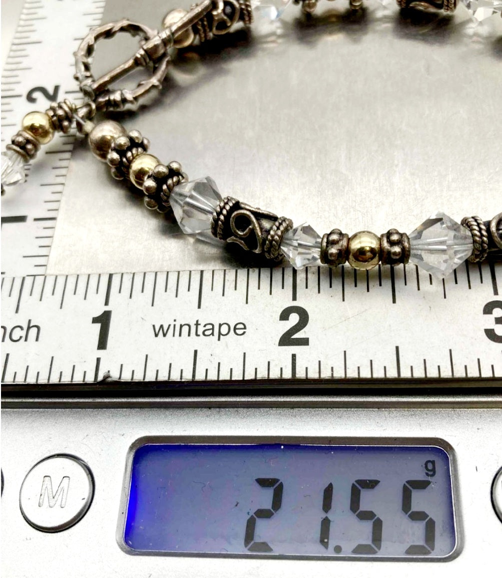 Nice *Sterling Silver .925 Beaded Bracelet